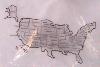 Map of the US, drawn by one of the students at the school